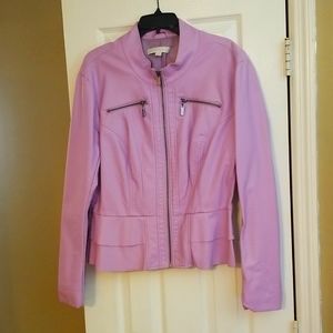 NY&Co lilac faux leather jacket. Size XL